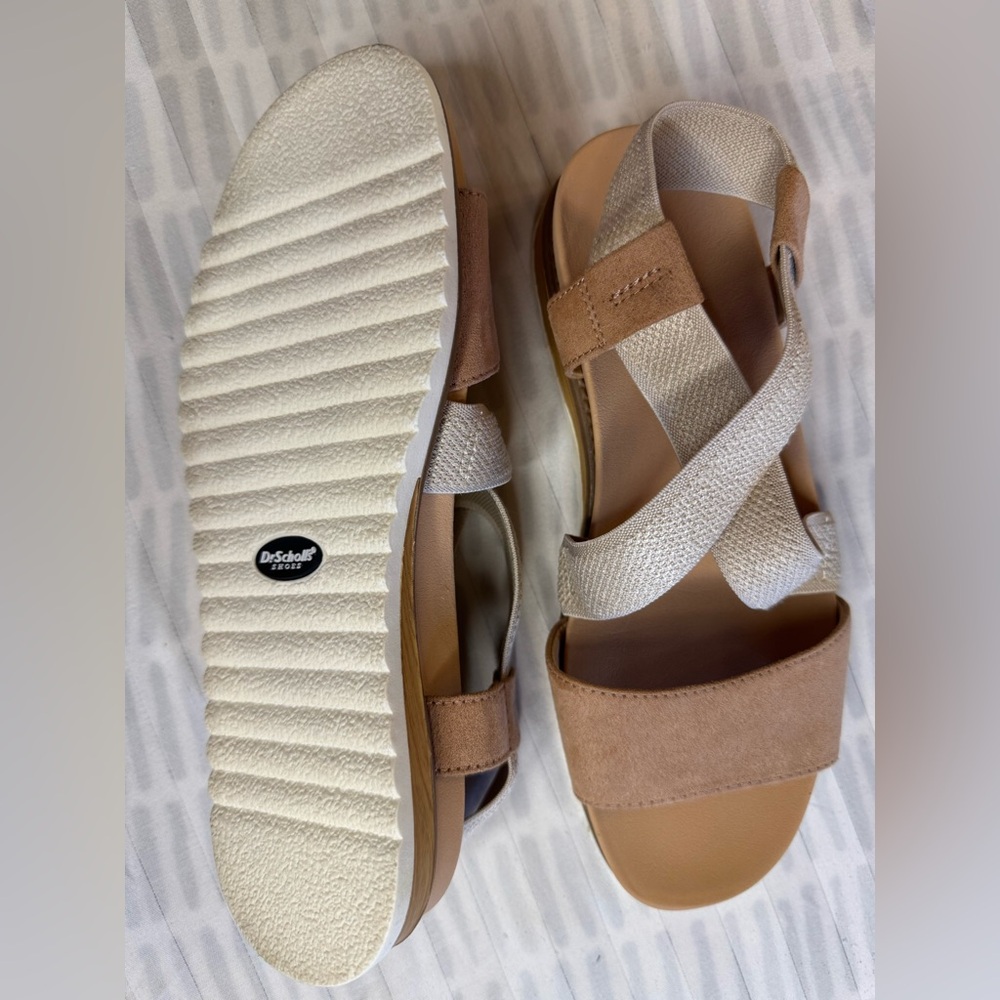 Dr. Scholl’s “Islander Fax Suede” Top Slingback Wedge Sandals Size 7 NWOT - Picture 4 of 6